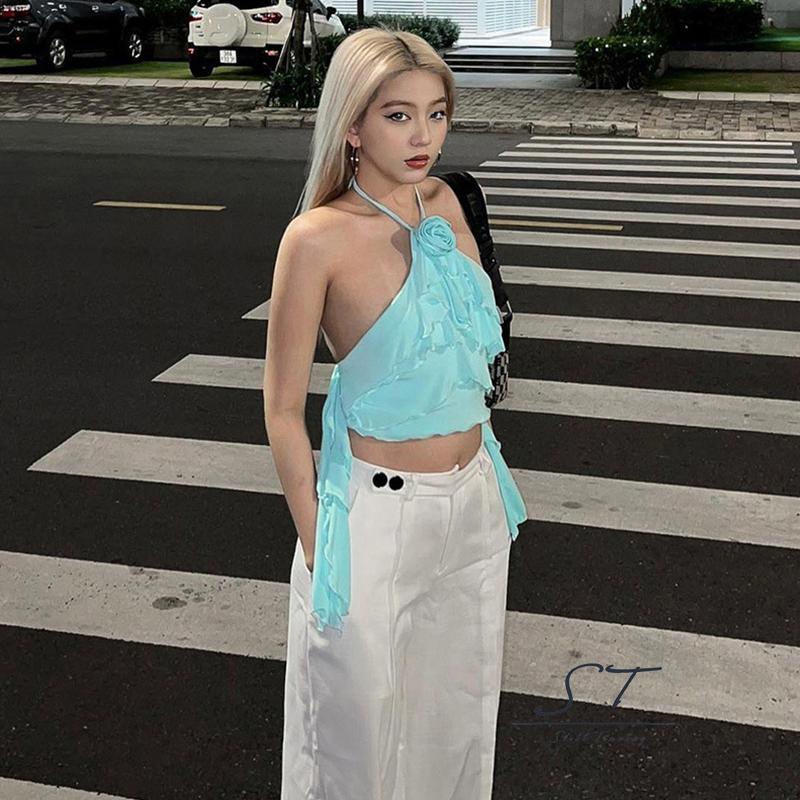 Áo Hai Dây Mini Màu Trơn Thời Trang Mùa Hè Cho Nữ CY03