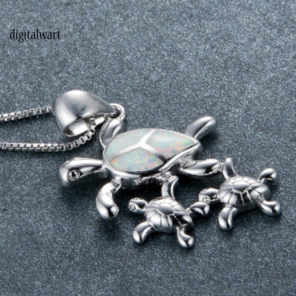 Kỹ Thuật Số| Vòng cổ HợP Kim HìNh RùA ĐíNh NgọC MắT MèO Dễ Thương