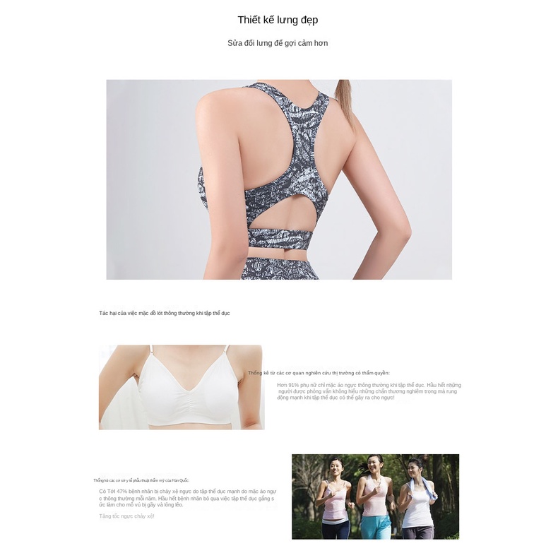 Áo Ngực Thể Thao Không Gọng Chống Sốc In Họa Tiết Kỹ Thuật Số Thời Trang Xuân Hè Cho Nữ