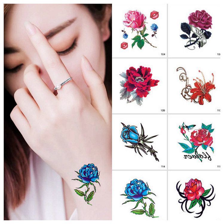 Hình Xăm Dán Tạm Thời Họa Tiết Cô Gái Ngọt Ngào Dùng Một Lần Chống Nước