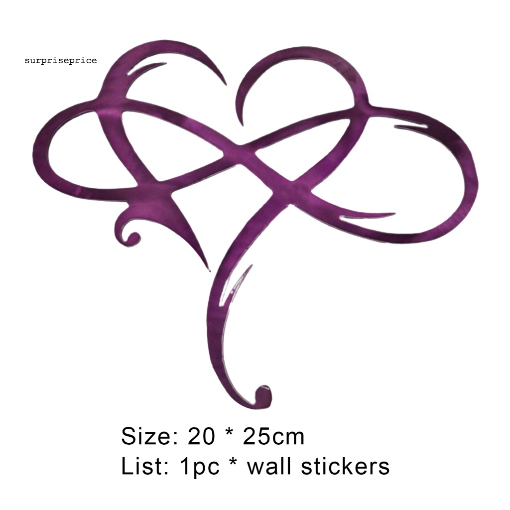 Sticker Dán Tường Bằng Kim Loại Hình Trái Tim Vô Cực Độc Đáo Trang Trí Tiệc Cưới