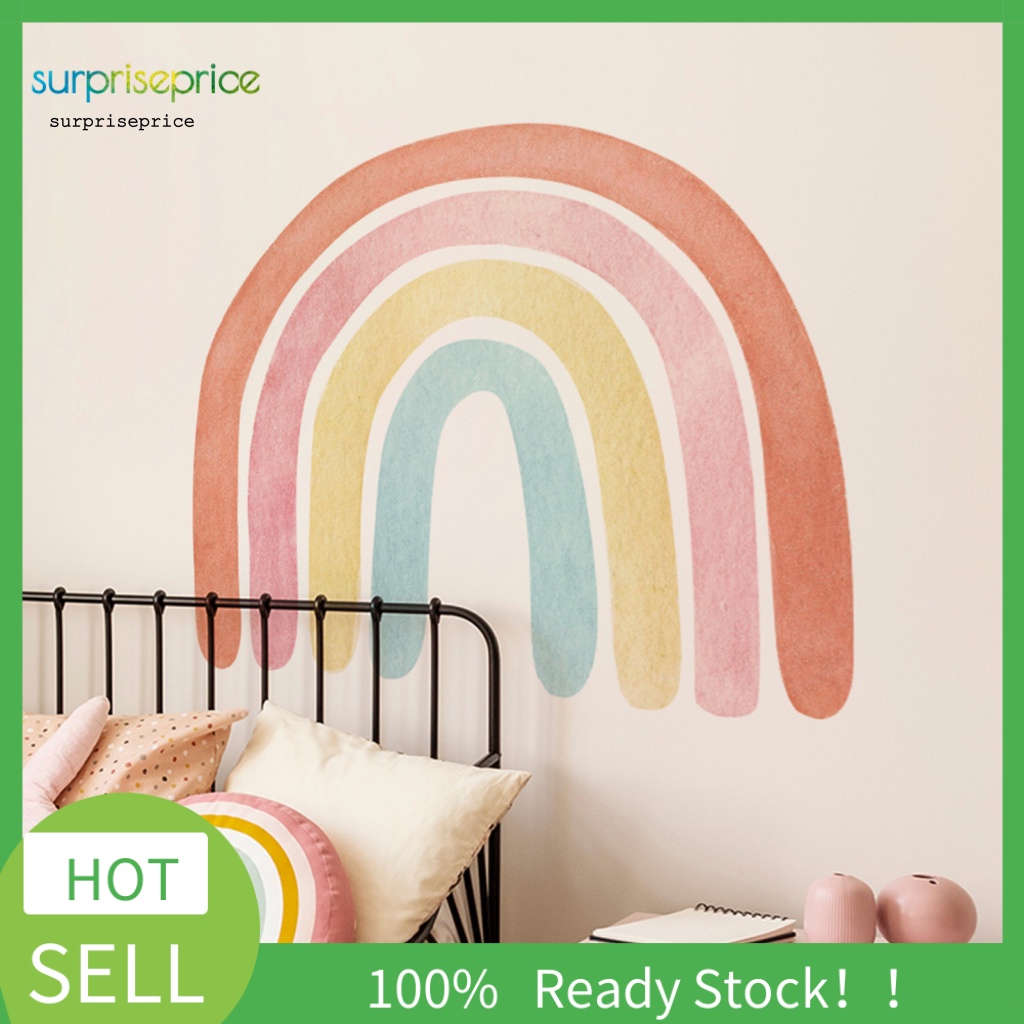Sticker PVC Dán Tường Họa Tiết Cầu Vồng Tinh Tế Trang Trí Phòng Trẻ Em