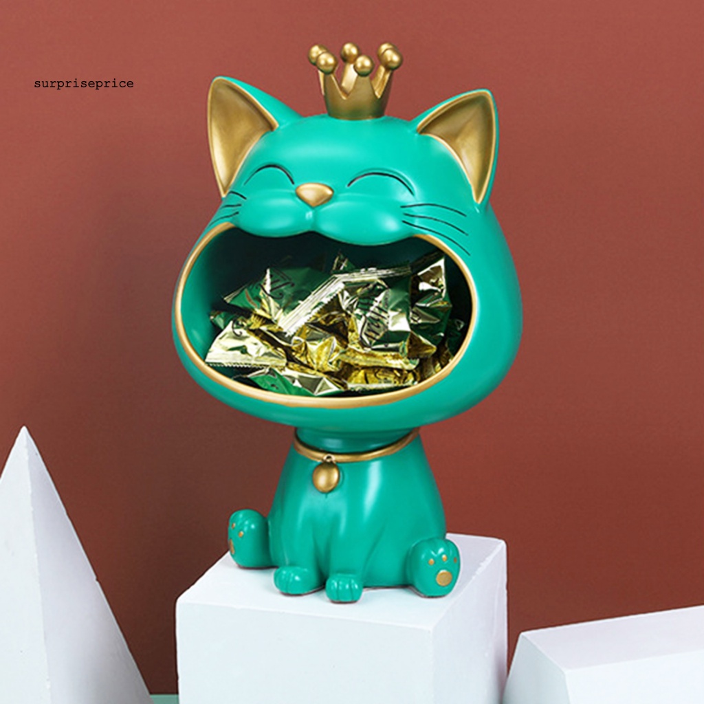 Hộp Đựng Đồ Dùng Bằng Nhựa Resin Bền Hình Mèo Hoạt Hình Cho Nhà Ở