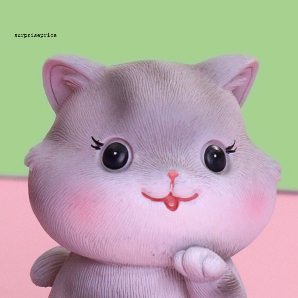 Mô Hình Chú Mèo Bằng Nhựa Resin Dễ Thương Trang Trí Nhà Cửa