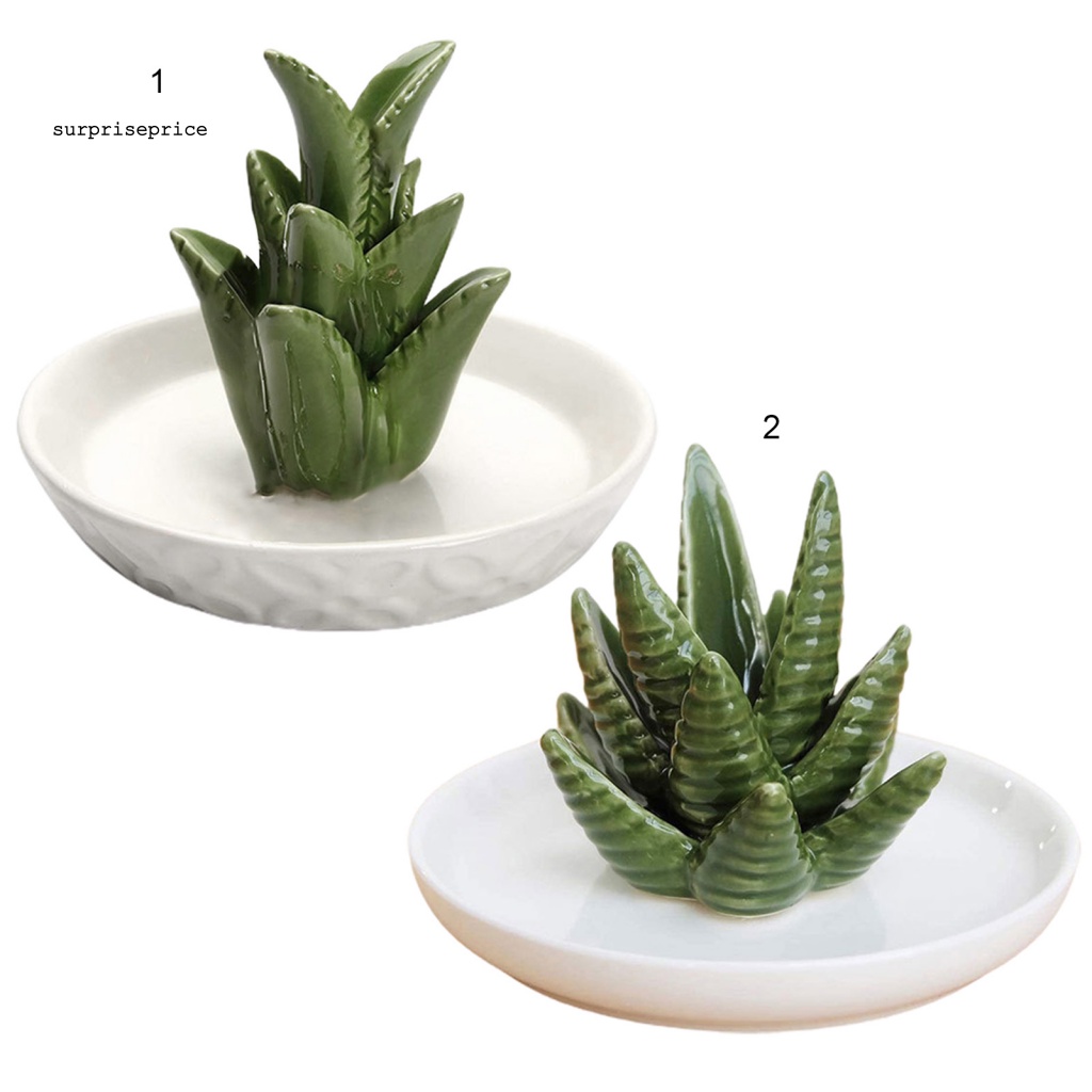 Đĩa Sứ Hình Lô Hội Trưng Bày Trang Sức Vòng Tay Dễ Vệ Sinh