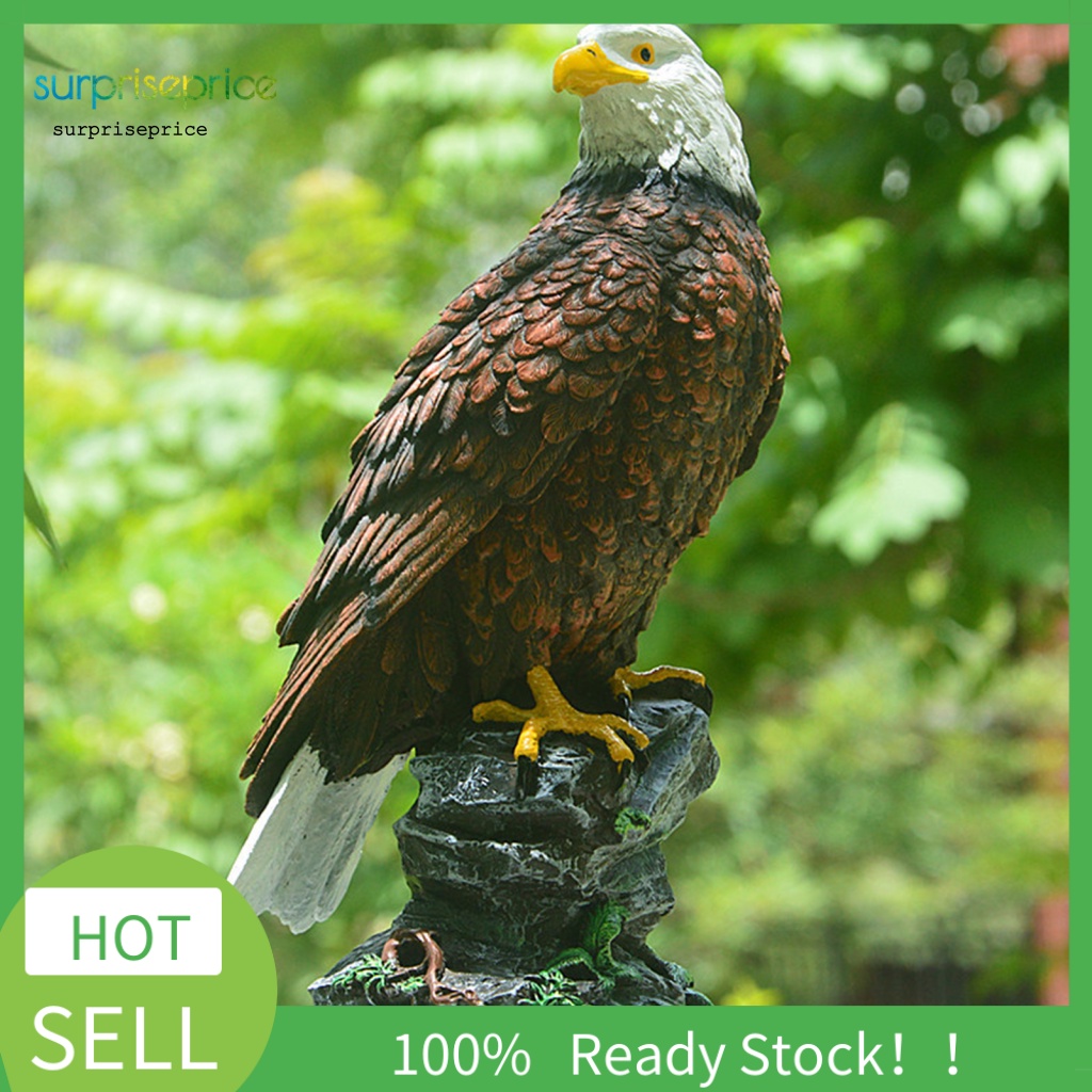 Đồ trang trí Chim Đại Bàng Bằng Nhựa Resin Màu Đồng Sống Động Trang Trí Nhà Cửa
