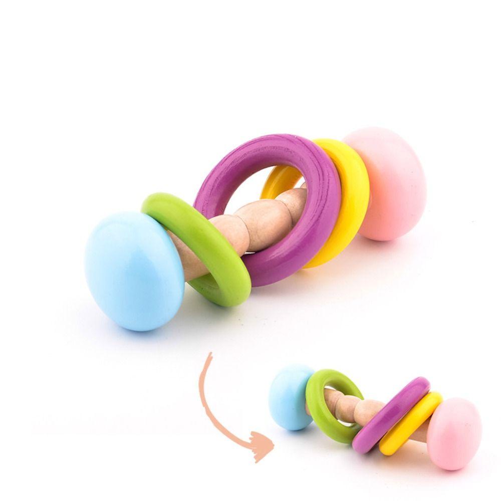 Aaron1 Đồ Chơi Gặm Bằng Gỗ Cầm Tay Chống Cắn Cho Chim Cảnh