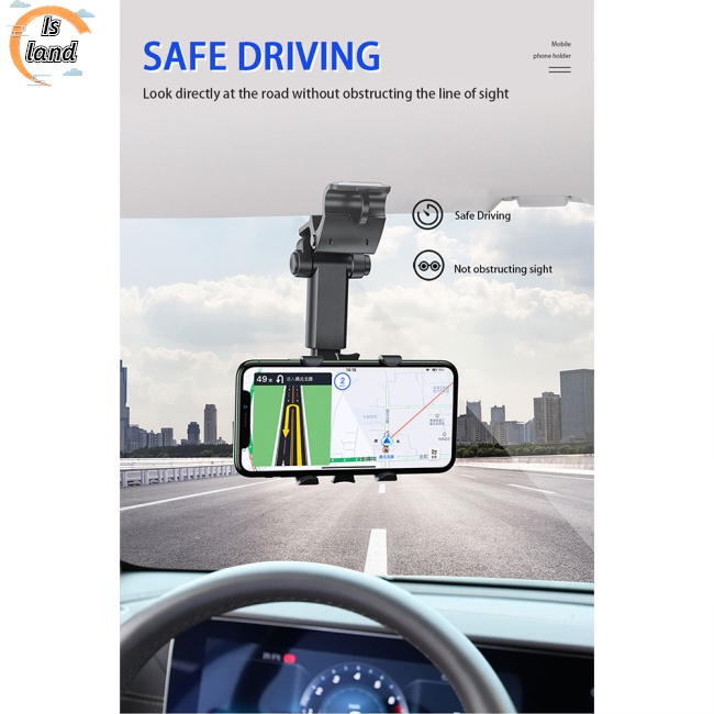 Giá Đỡ Điện Thoại Dạng Kẹp Xoay 360 Độ Gắn Tấm Che Nắng Xe Hơi