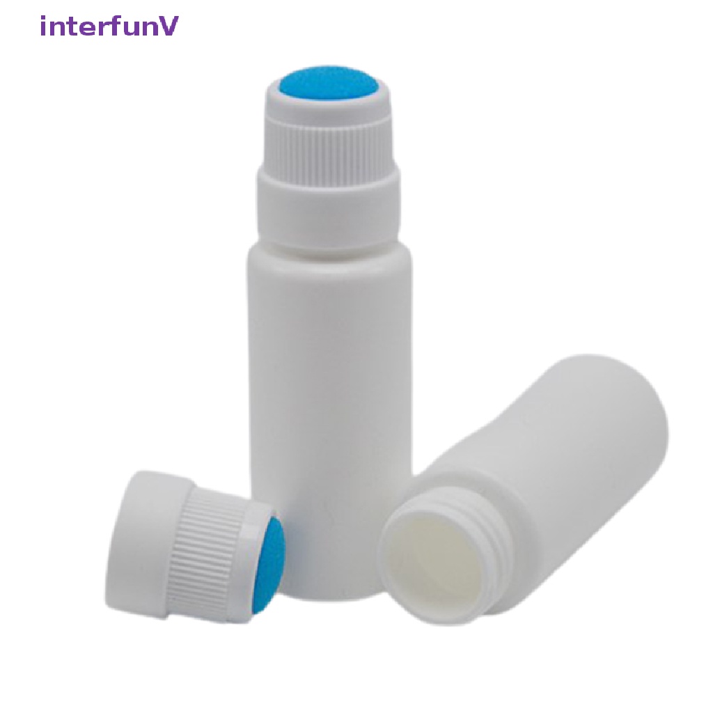 Chai Trắng 30ML Có Bông Xốp Màu Xanh Dương