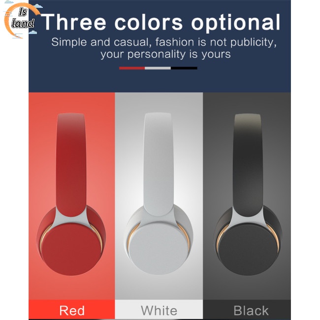 [IS] Tai Nghe Bluetooth Không Dây Gấp Gọn Được Có Thể Điều Chỉnh Âm Thanh Kèm Mic