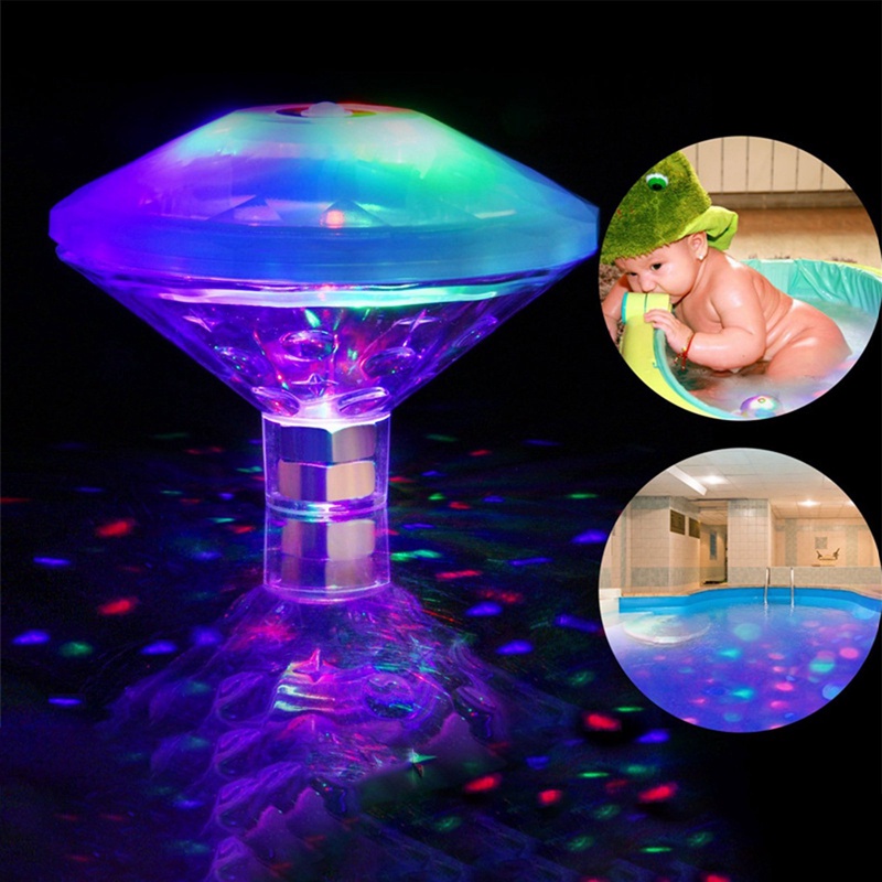 Đèn Nổi Hình Kim Cương Nhiều Màu Chống Nước Trang Trí Bể bơi