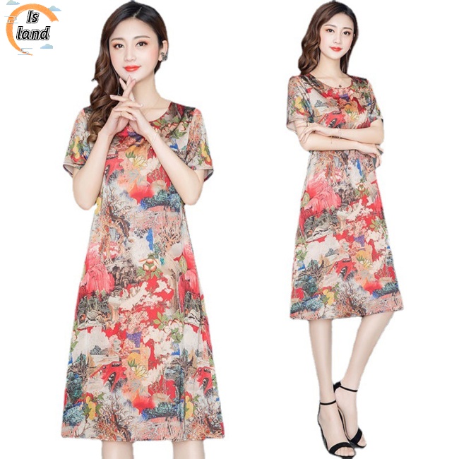 Đầm Bầu Tay Ngắn Dáng Rộng Thời Trang Cá Tính