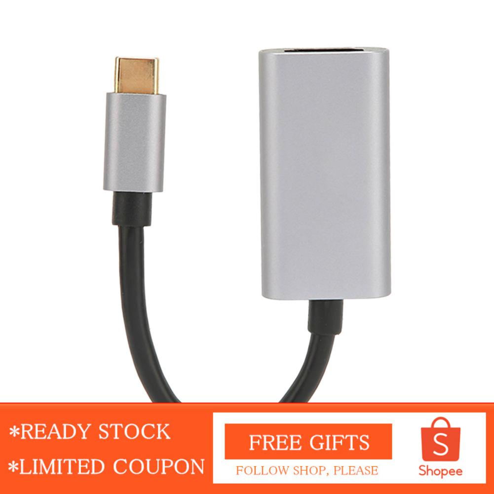 Alwaysonline Type C to HD Multimedia Interface Adapter 4K Lossless Video Display Converter Cable for TV  Projector