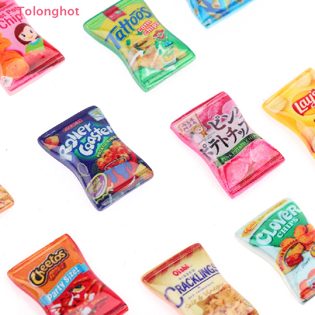 Set 10 Mô Hình Kẹo Khoai Tây Chiên Trang Trí Nhà Búp Bê