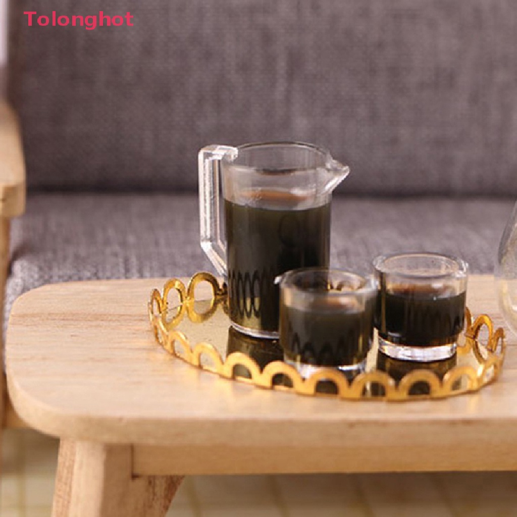 Bộ 3 Ly Trà Mini Tỉ Lệ 1 / 12 Dùng Trang Trí Nhà Búp Bê