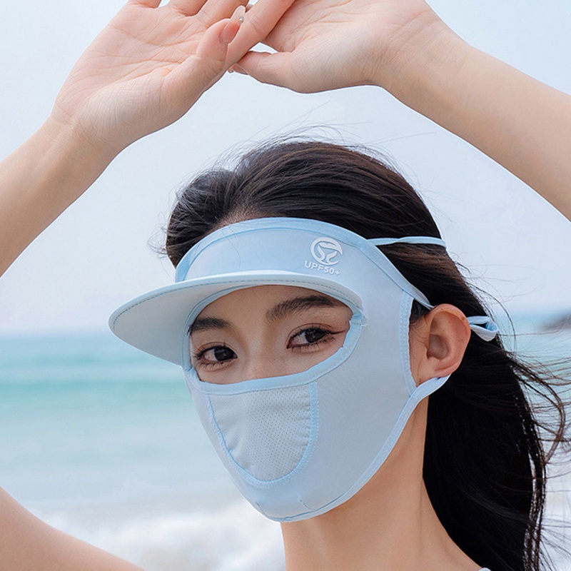 Mũ Chống Nắng Chống Gió Bằng Lụa Lạnh Bảo Vệ Toàn Diện