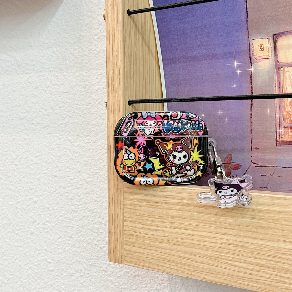 Vỏ Bảo Vệ Hộp Sạc Tai Nghe Bluetooth AirPods 3 1 2 PRO 2 2022 Bằng Silicon TPU Mềm Chống Sốc Hình Sanrio