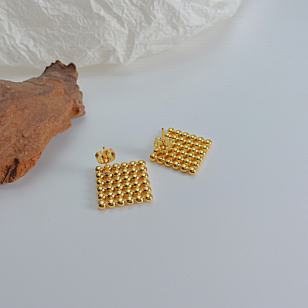 Khuyên Tai Thép Titan Mạ Vàng Thời Trang Cho Nữ