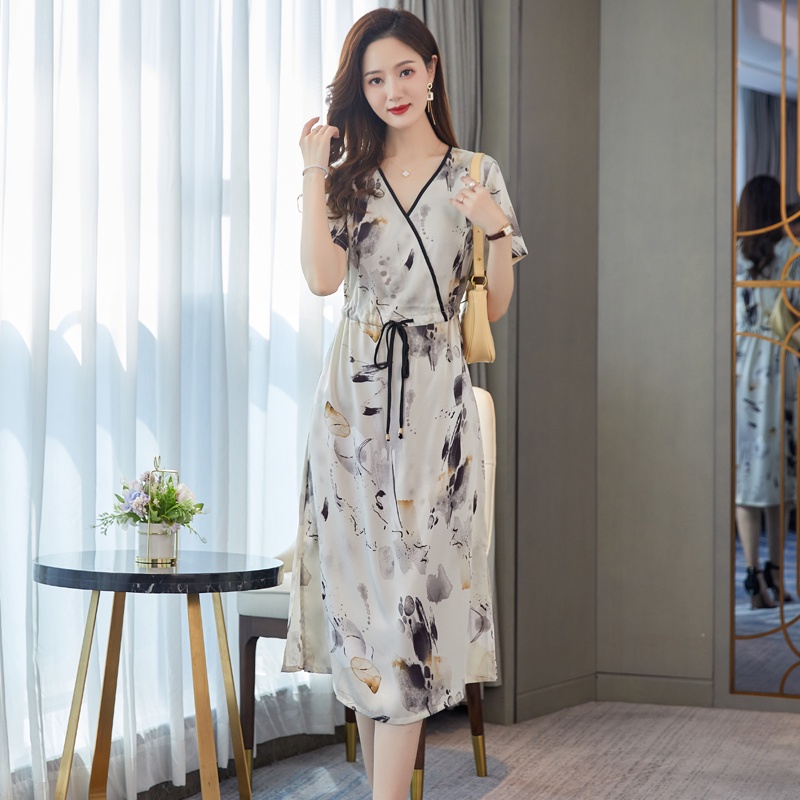 Thương Hiệu Quốc Tế Đầm Lụa Mulberry Cao Cấp Mùa Hè 2023 Phong Cách Mới Cho Nữ