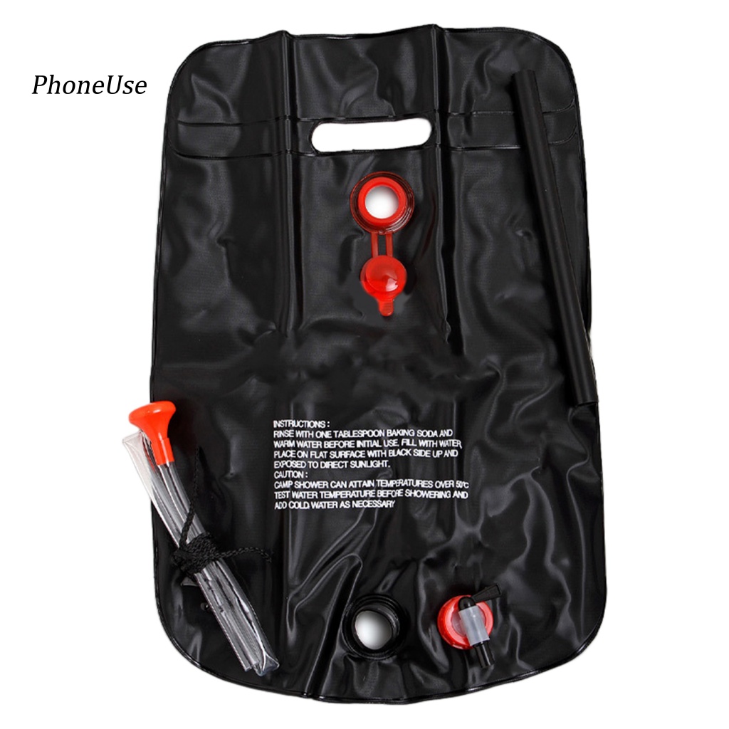 Pu 1 Bộ Túi Đựng Nước 20L Dung Tích Lớn Bằng PVC Trong Suốt Tiện Dụng Cho Hoạt Động Ngoài Trời