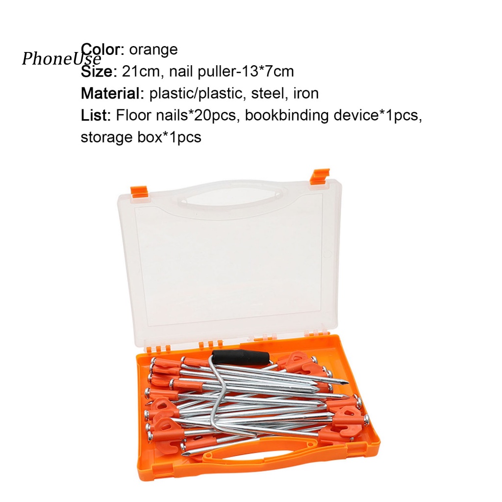 1 Bộ Cọc Dựng Lều Bằng PU Chịu Lực Tốt Tiện Dụng Cho Hoạt Động Ngoài Trời