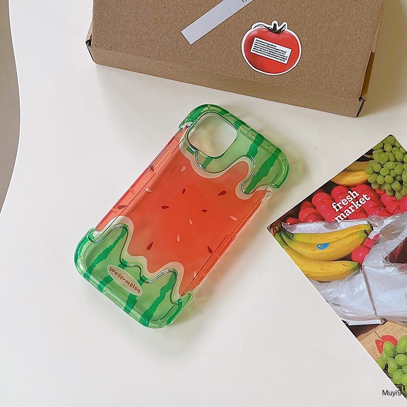 Mới Ốp Điện Thoại Dẻo Họa Tiết Cây Kem / Dưa Hấu / Dưa Hấu Kèm Giá Đỡ Cho IPhone14ProMax 13ProMax IPhone12 Pro MAX / 11Promax IPhone14 / 13Pro