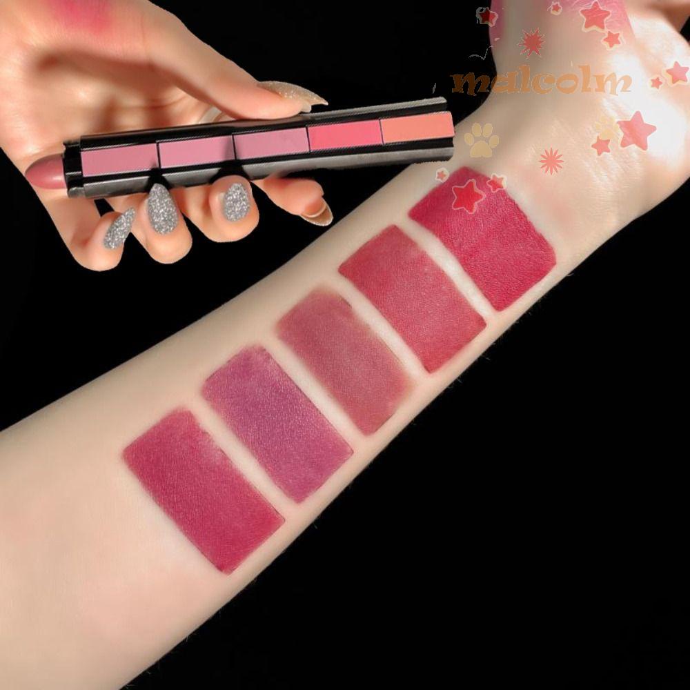 Son Môi Malcom 5 Trong 1 Chống Thấm Nước Lâu Trôi Mềm Mượt Màu Đỏ Quyến Rũ Cho Nữ