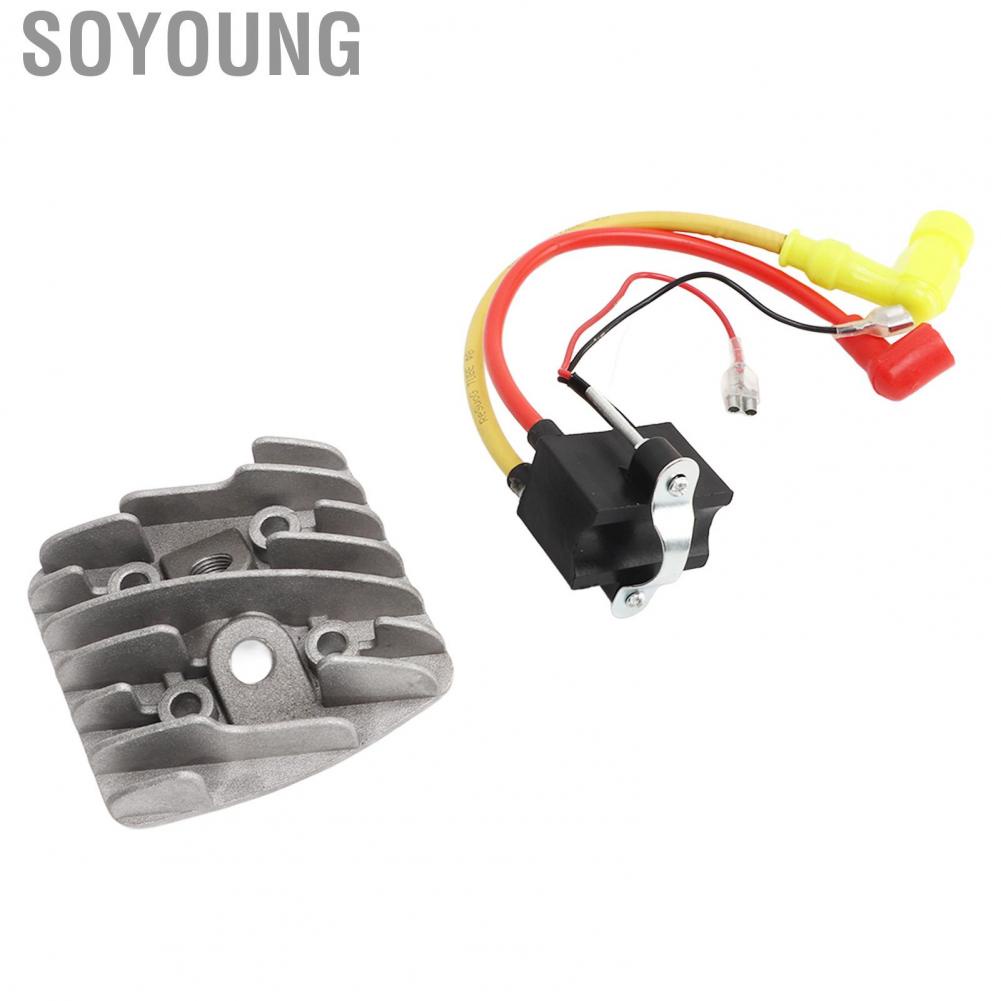 Soyoung Engine Cylinder Cover  Motorized Bicycle Ignition Coil Perfect Fit Stable Performance Durable  for 2 Stroke Engine Motorized Bike