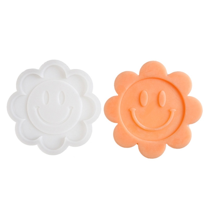 Khuôn Silicone Làm Đế Lót Ly Hình Hoa Mặt Cười DIY