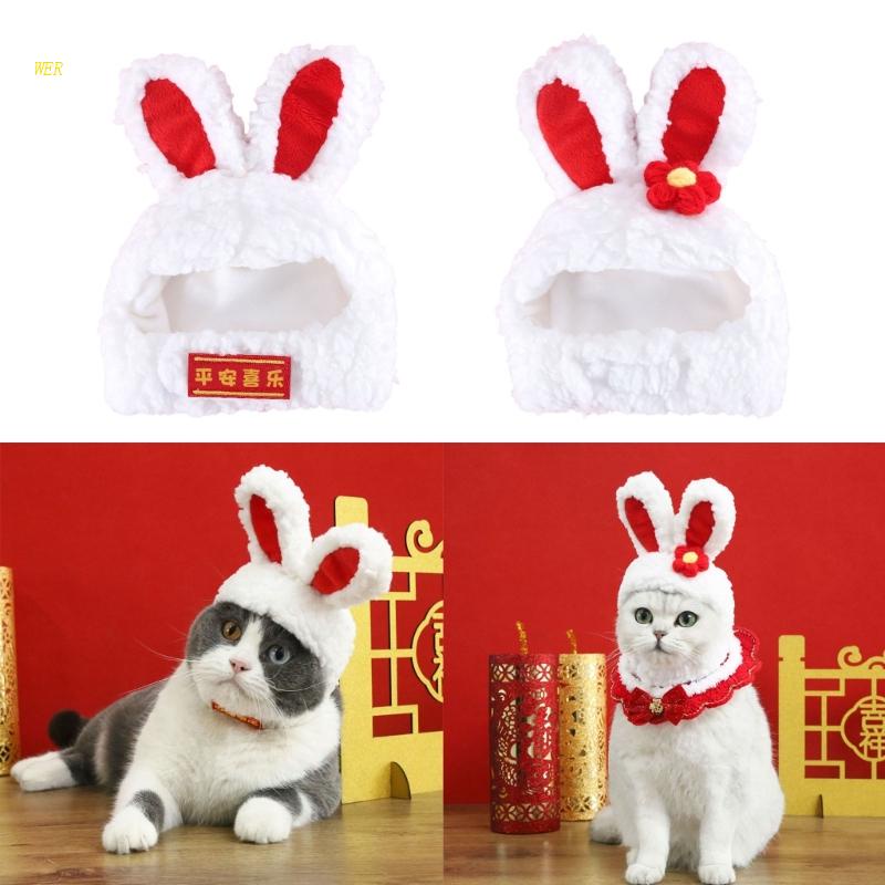 Mũ Tai Thỏ Giữ Ấm Dễ Thương Dành Cho Thú Cưng