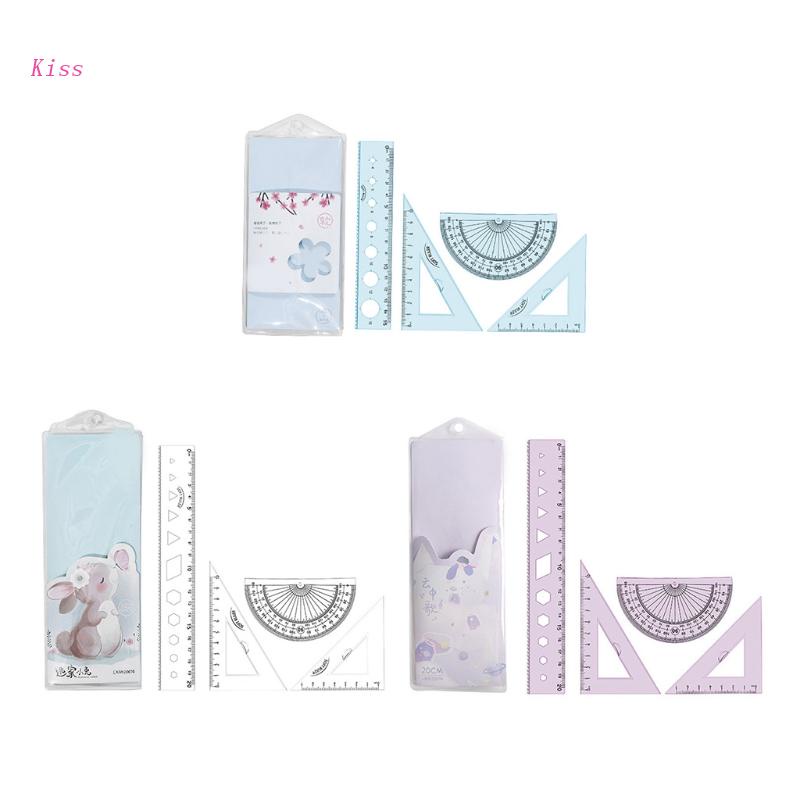 Bộ Thước Thẳng Và Thước Thẳng Bằng Nhựa Cứng Chắc Chắn Khi Hôn Nhau