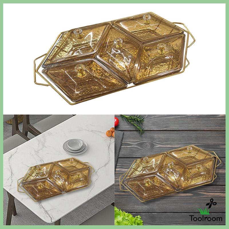 Đĩa Thủy Tinh Đựng Thức Ăn Vặt Thiết Kế Đơn Giản Trang Trí Phòng Khách