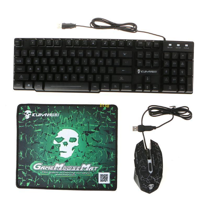 Bộ Bàn Phím + Chuột + Đèn Nền RGB Màu Cầu Vồng Chơi Game Cho Máy Tính