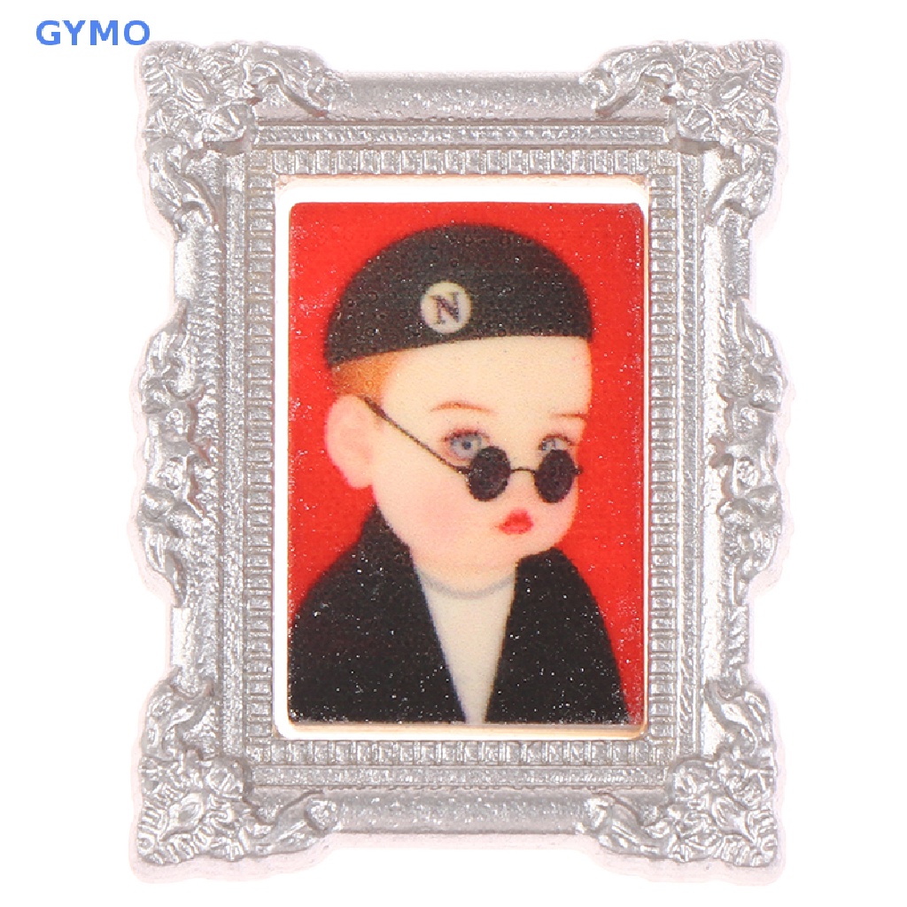 [cxGYMO] Khung Ảnh Mini Bằng Nhựa Resin Phong Cách Retro Tỷ Lệ 1 / 12 Trang Trí Nhà Búp Bê