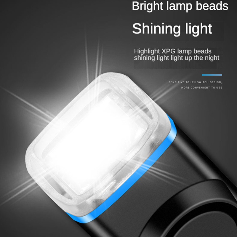 1 Đèn Pha Siêu Sáng 2400Mah Chống Thấm Nước Có Thể Sạc Lại Bằng Cổng USB Dành Cho Xe Đạp