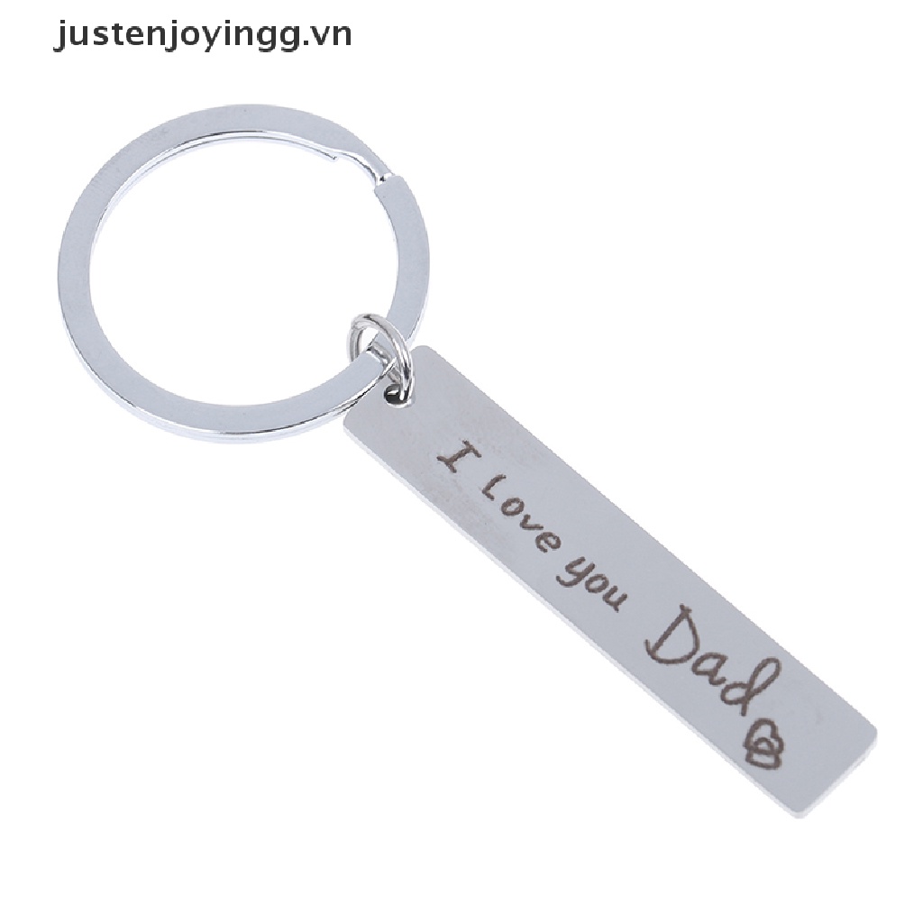 Móc Khóa Kim Loại Khắc Chữ I Love You Dad Làm Quà Tặng Ngày Của Cha