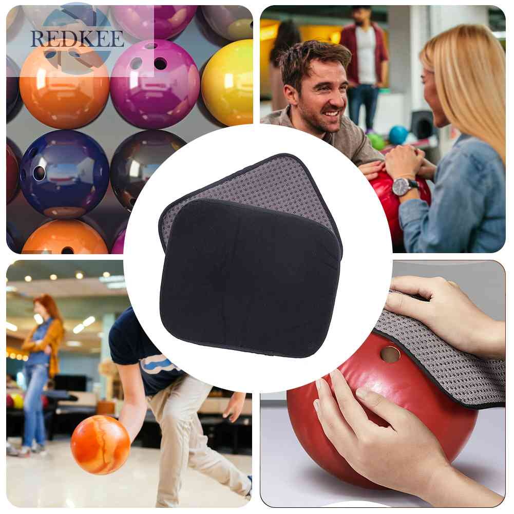 Khăn Lau Bóng Bowling Bằng Sợi Micro Mềm Mại Gọn Nhẹ Màu Đen Tiện Dụng