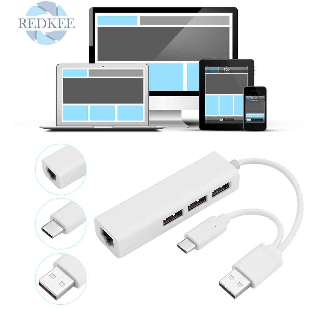 Cáp Chuyển Đổi USB 3.1 Type C Sang Gigabit Ethernet Network Với USB 2.0