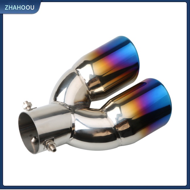 ☃Phụ Kiện Trang Trí Nhà Cửa Độc Đáo Sáng Tạo☃ Ống Pô Xả Khí Đôi Bằng Thép Không Gỉ 3.8cm-6.3cm Thông Dụng Cho Xe Hơi
