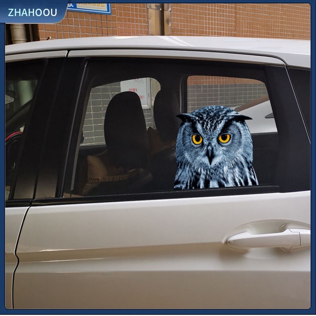 ☃Phụ Kiện Trang Trí Nhà Cửa Độc Đáo Sáng Tạo☃ Set 2 Miếng Dán Hình Chim Cú Trang Trí Thân Xe Hơi