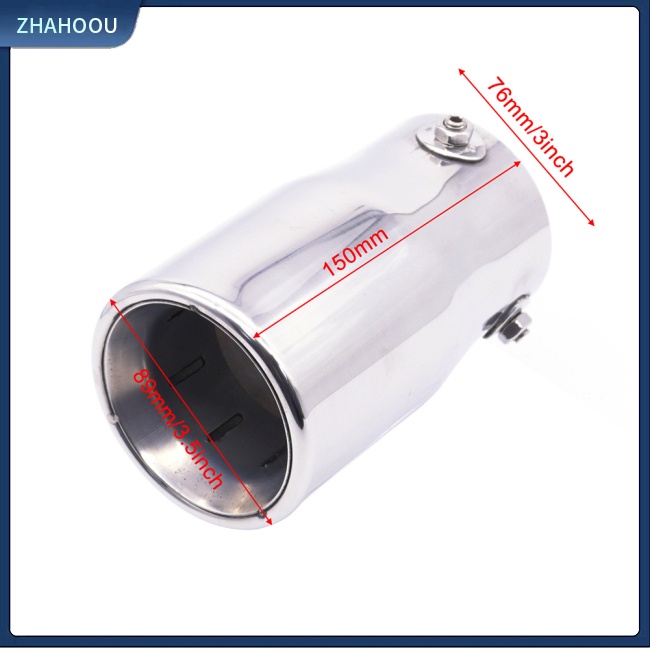 ☃Phụ Kiện Trang Trí Nhà Cửa Độc Đáo Sáng Tạo☃ Ống Xả Khí Thải Giảm Thanh Bằng Thép Không Gỉ 76mm 3inch Thông Dụng Cho Xe Hơi