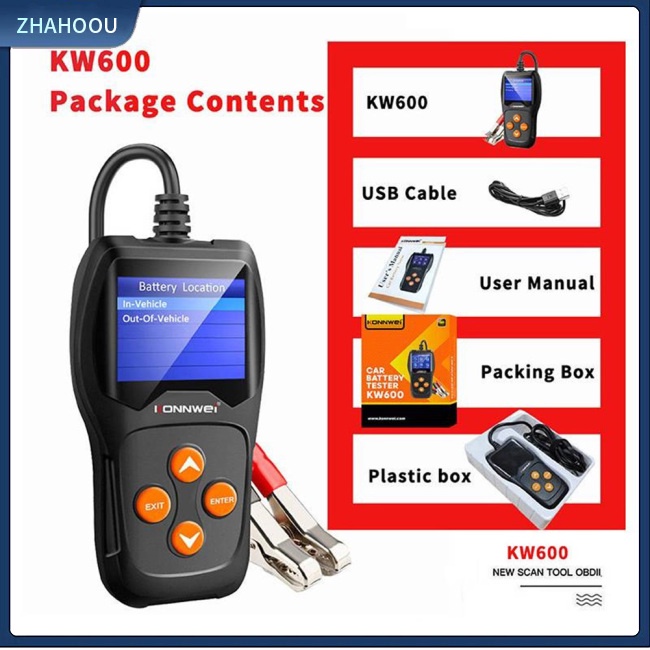 ☃Phụ Kiện Trang Trí Nhà Cửa Độc Đáo Sáng Tạo☃ Thiết Bị Kiểm Tra Pin 12v Kw600 Chuyên Dụng Cho Xe Hơi