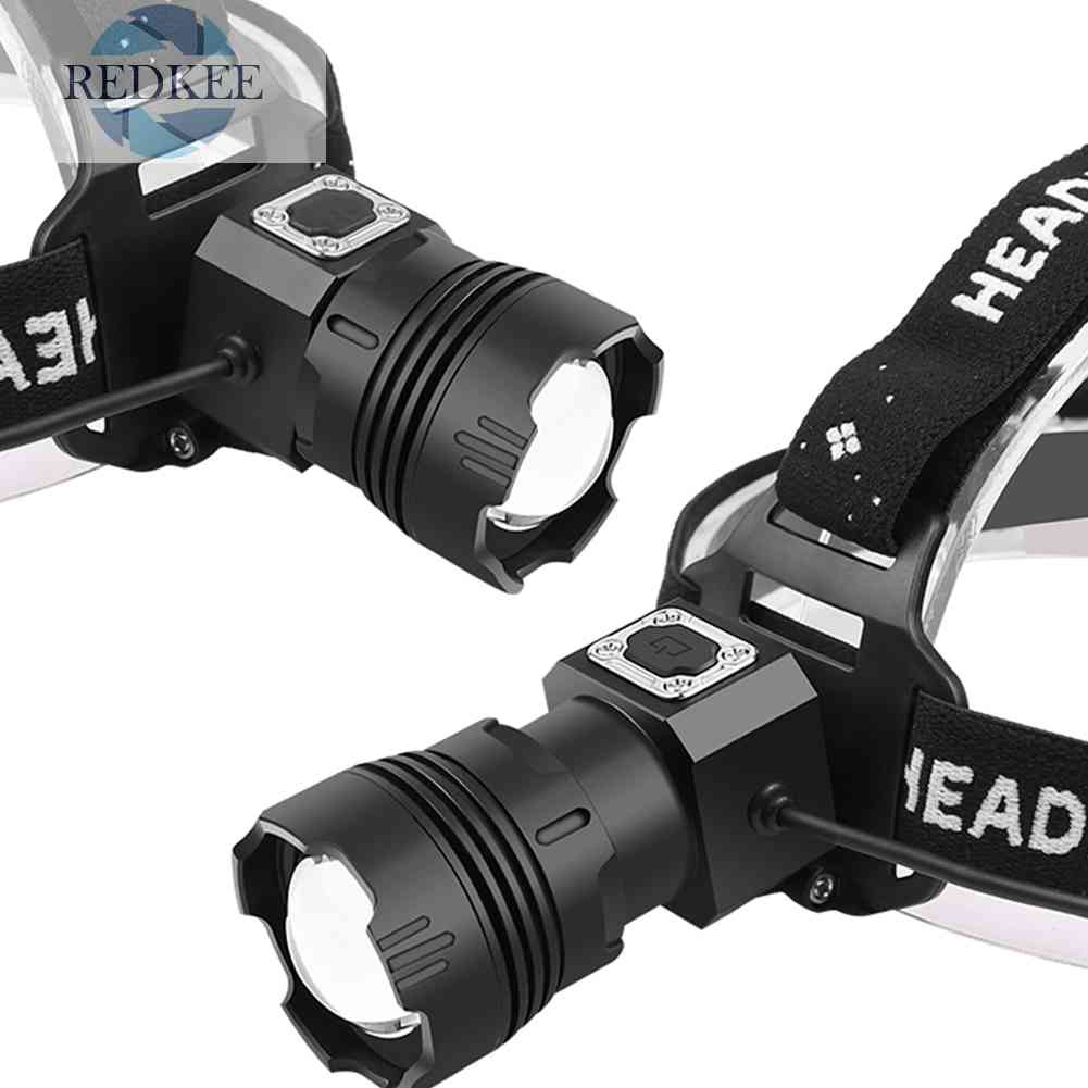 Đèn Pin Đeo Trán XHP99 Cổng Sạc USB Dùng Cho Cắm Trại Ngoài Trời