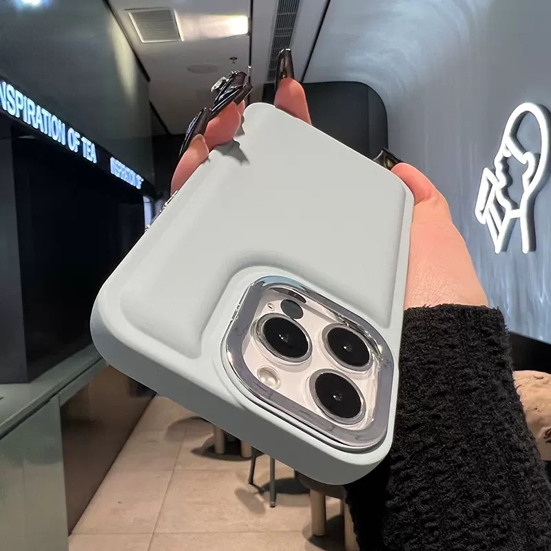 Ốp Điện Thoại TPU Mềm Có Túi Khí Mạ Điện Màu Tím Cho for IPhone 15 pro max  11 14 Pro Max Ip13 12 11 Pro Max 14 Pro Max
