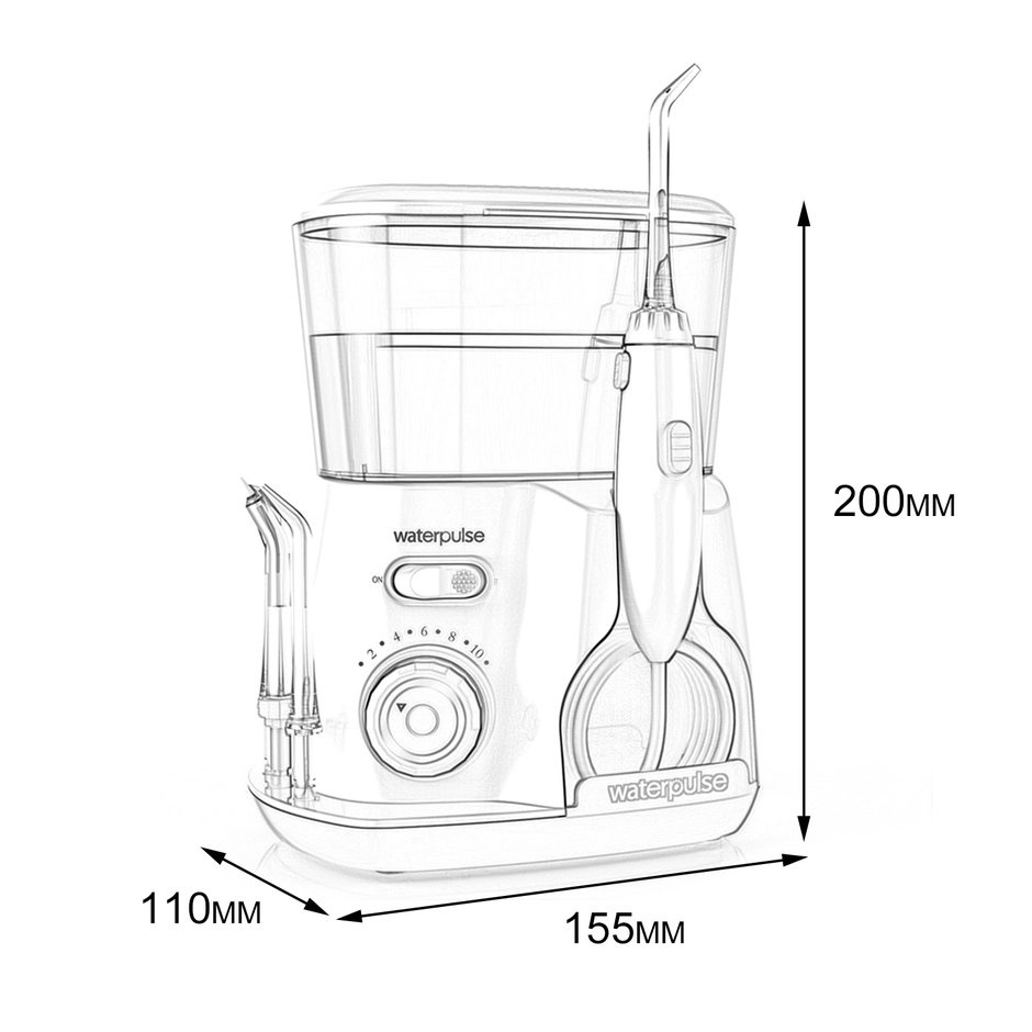Waterpulse V300G Oral Irrigator Nha Khoa Water Flosser Electric Cleaner 800Ml Vệ Sinh Răng Miệng Dental Flosser Chăm Sóc Răng Miệng
