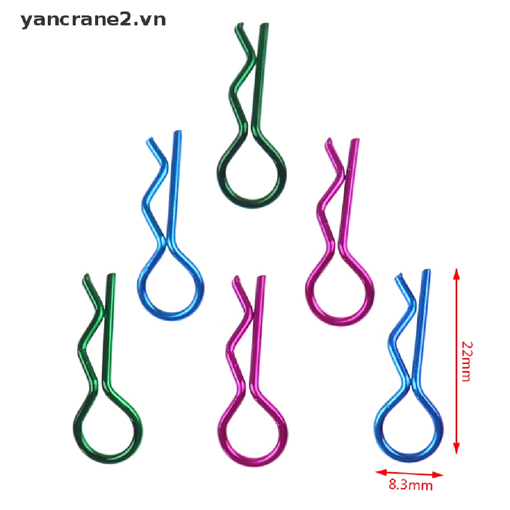 Set 10 Kẹp Chữ R Bằng Thép Không Gỉ Cho Xe Điều Khiển Từ Xa Redcat HSP 1 / 10 {yancrane2.vn}