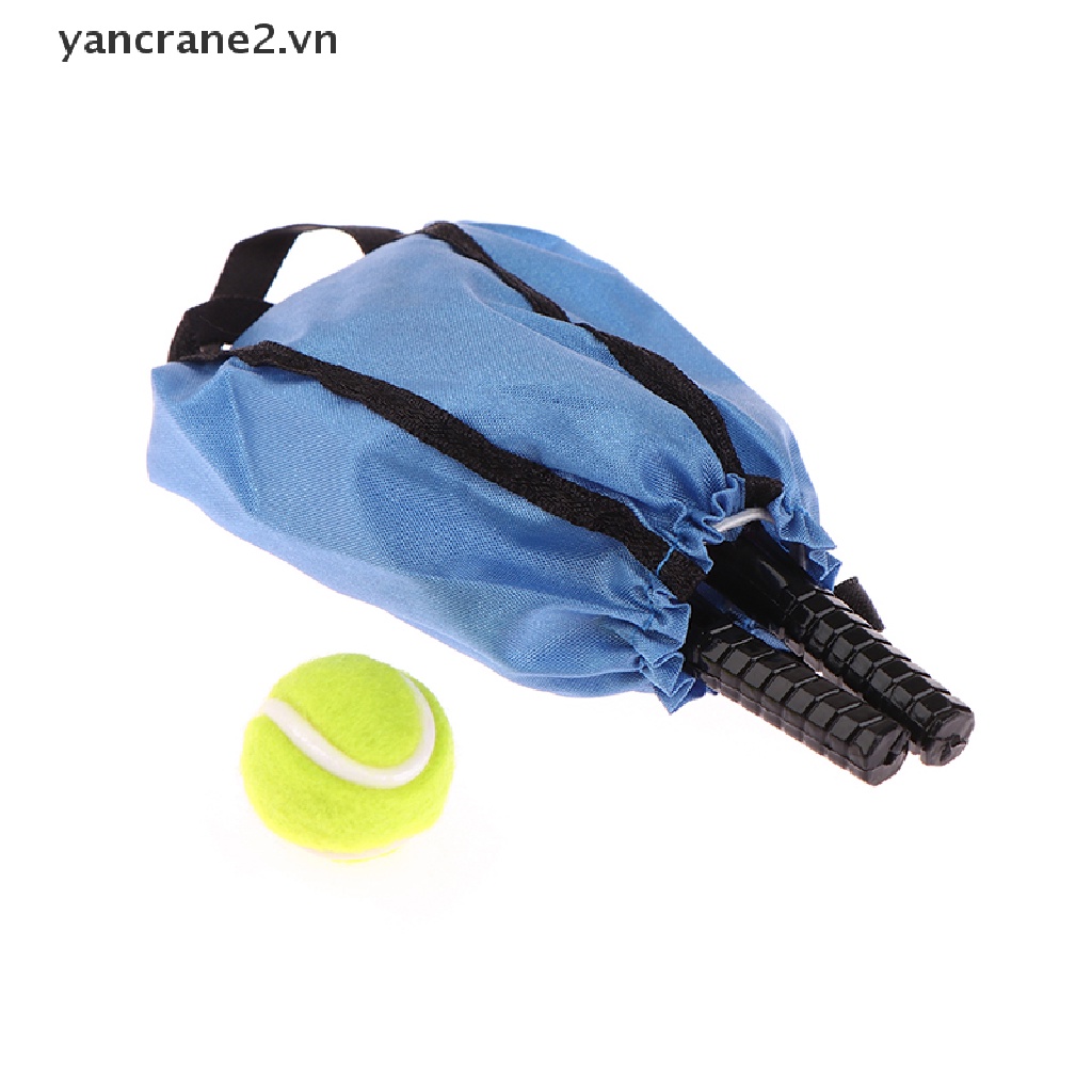 Bộ 4 Mô Hình Vợt tennis Thu Nhỏ Cho Nhà Búp Bê {yancrane2.vn}
