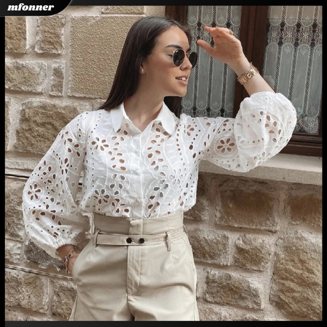 Áo Khoác Cardigan Tay Dài Phồng Thêu Họa Tiết Màu Sắc Thời Trang Cho Nữ