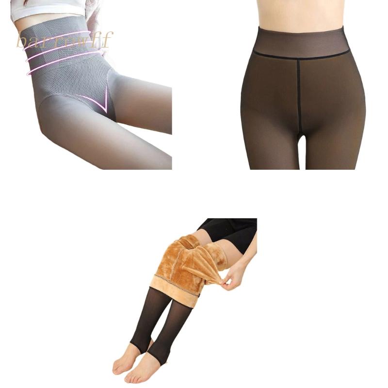 Brroa Quần Legging Ôm Dáng Dày Dặn Mềm Mại Co Giãn Lưng Cao Giữ Ấm Dành Cho Nữ