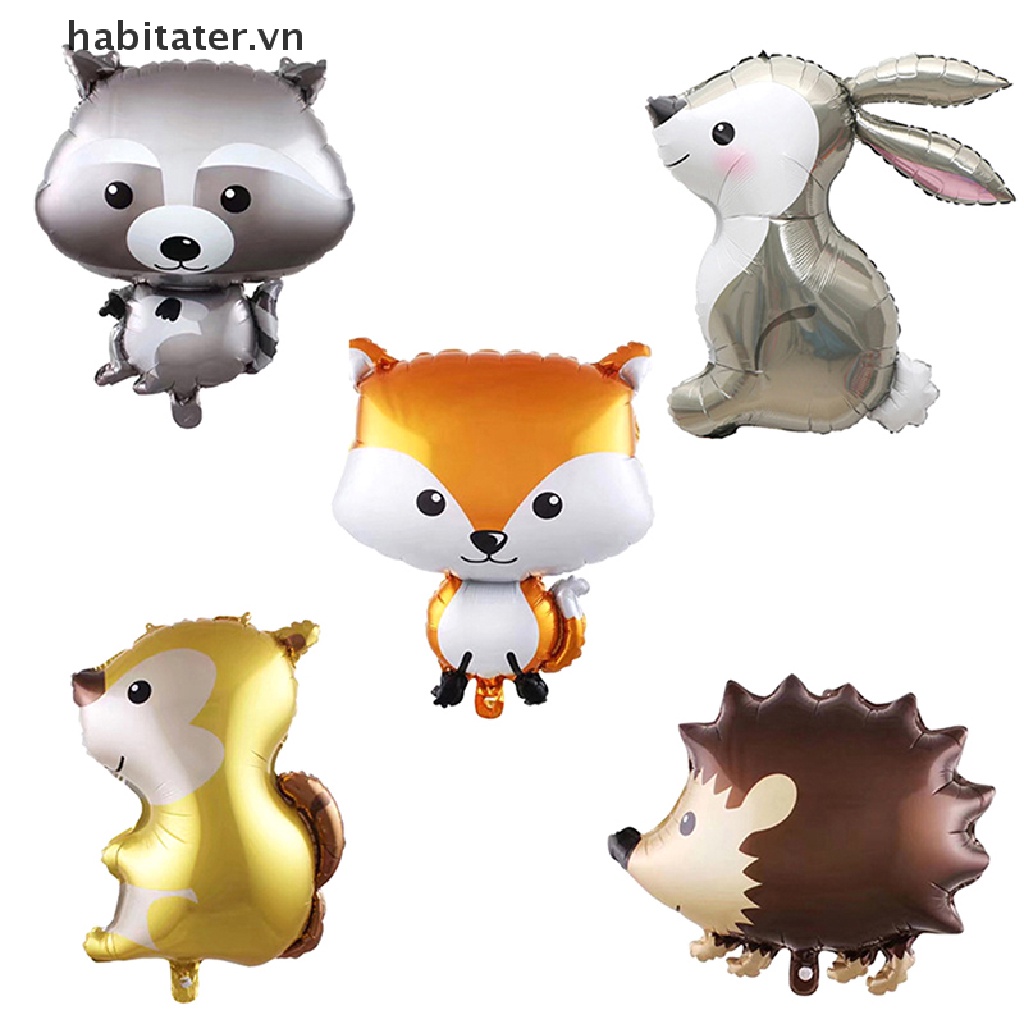 Bong Bóng Lá Nhôm Chủ Đề Động Vật Rạp Chiếu Phim Hươu Thỏ Sóc Trang Trí Tiệc Sinh Nhật Cho Người Lớn Và Trẻ Em
